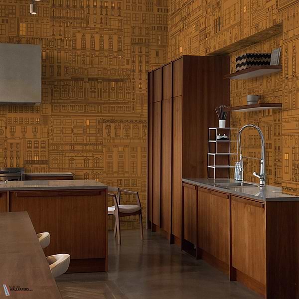 The Grid wallpaper-Daisy James-Selected Wallpapers-Interiors