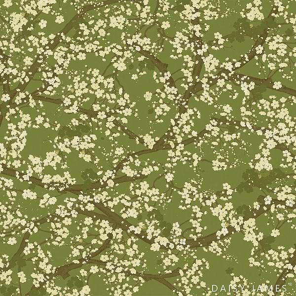 The Hana behang-Behang-Daisy James-Limegreen-Vinyl-M2-Selected Wallpapers &amp; Interiors