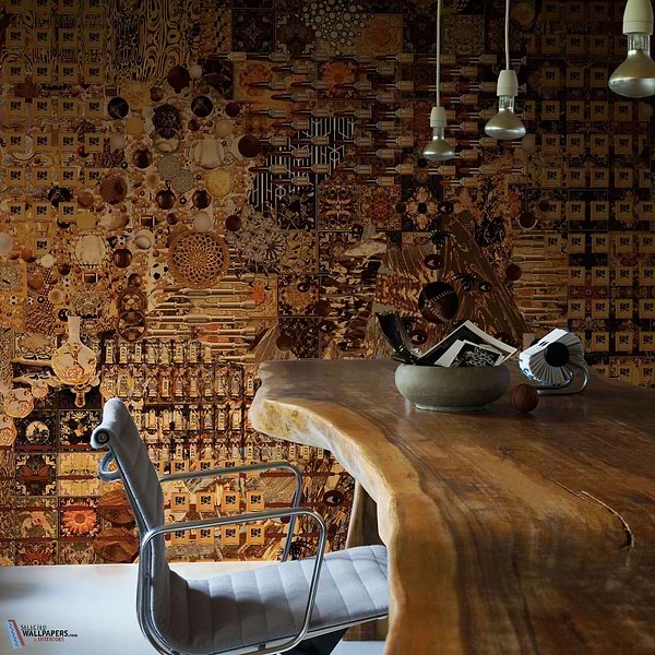 The Medley Copper behang-behang-Daisy James-Selected Wallpapers & Interiors