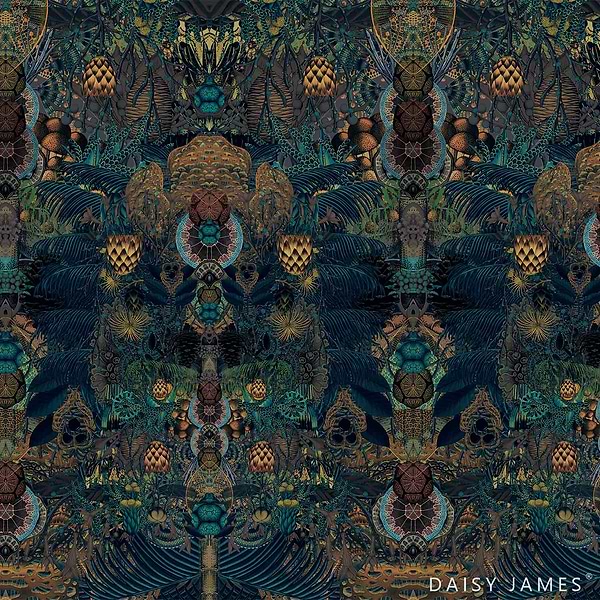 The Poppy behang-Behang-Daisy James-Blue-Vinyl-M2-Selected Wallpapers &amp; Interiors