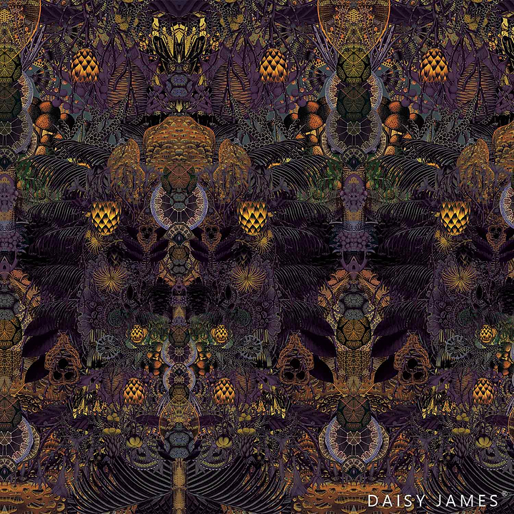 The Poppy behang-Behang-Daisy James-Purple-Vinyl-M2-Selected Wallpapers &amp; Interiors