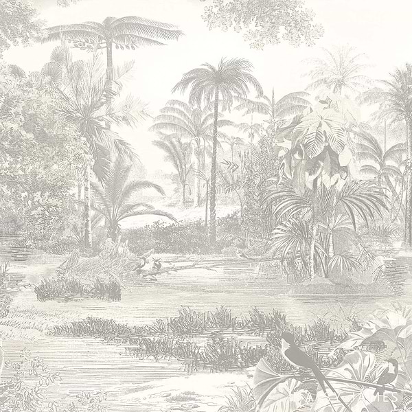 The Shade White behang-behang-Daisy James-White-Vinyl-M2-Selected Wallpapers & Interiors