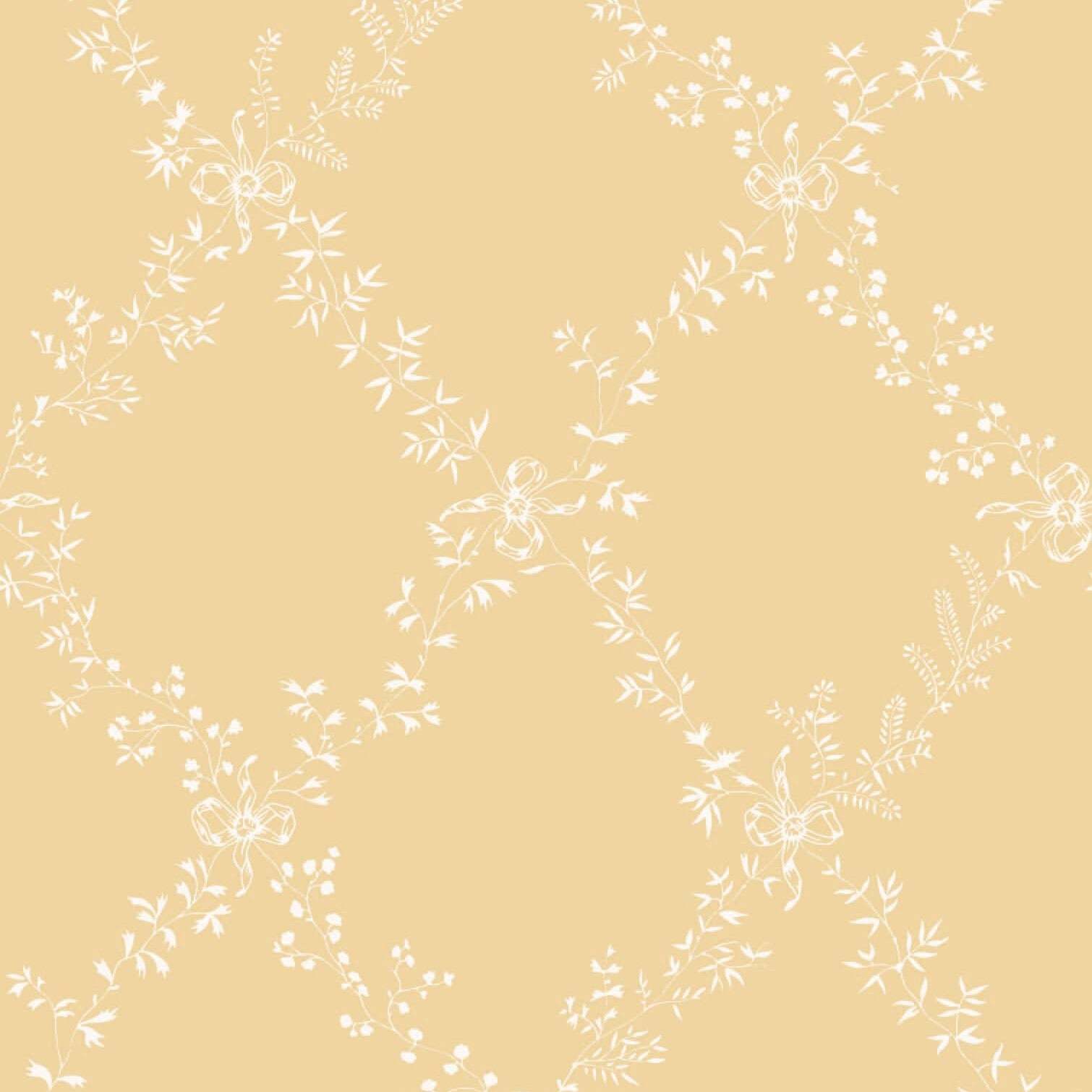 Toile Trellis-Behang-Tapete-Farrow & Ball-Dorset Cream-Rol-BP644-Selected Wallpapers