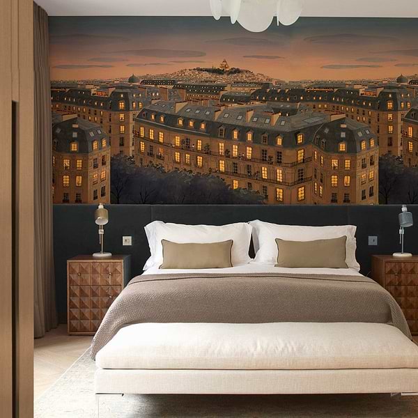 Toits de Paris-Isidore Leroy-wallpaper-behang-Tapete-wallpaper-Selected Wallpapers