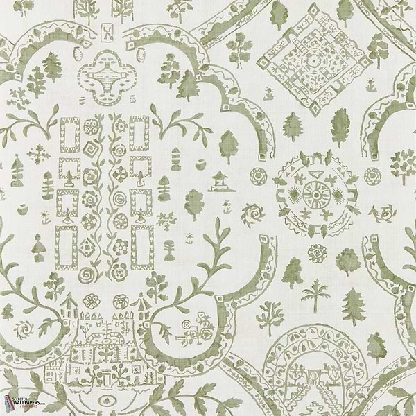 Topiary view behang-Sanderson-Thyme-Rol-Selected Wallpapers-Interiors