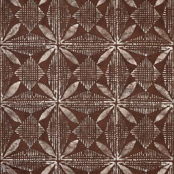 Tortuga batik behang-Thibaut-Brown-Rol-Selected Wallpapers-Interiors