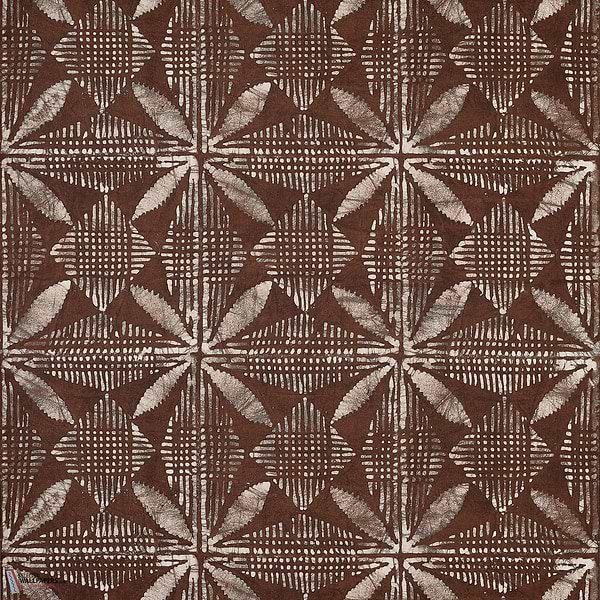 Tortuga batik behang-Thibaut-Brown-Rol-Selected Wallpapers-Interiors