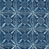 Tortuga batik behang-Thibaut-Navy-Rol-Selected Wallpapers-Interiors