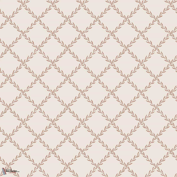 Trellis behang-Sandberg-Terracotta-Rol-Selected Wallpapers-Interiors