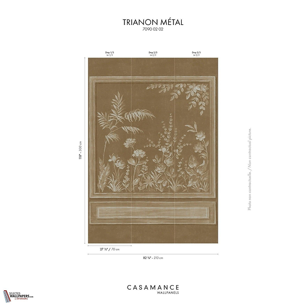 Trianon Metal behang-Casamance-Selected Wallpapers-Interiors