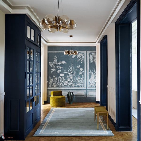 Trianon Metal behang-Casamance-Selected Wallpapers-Interiors