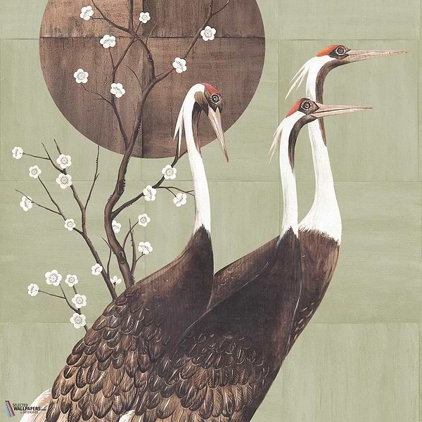 Tsuro behang-Masureel-Lime-Paneel A-260 cm-Selected Wallpapers-Interiors