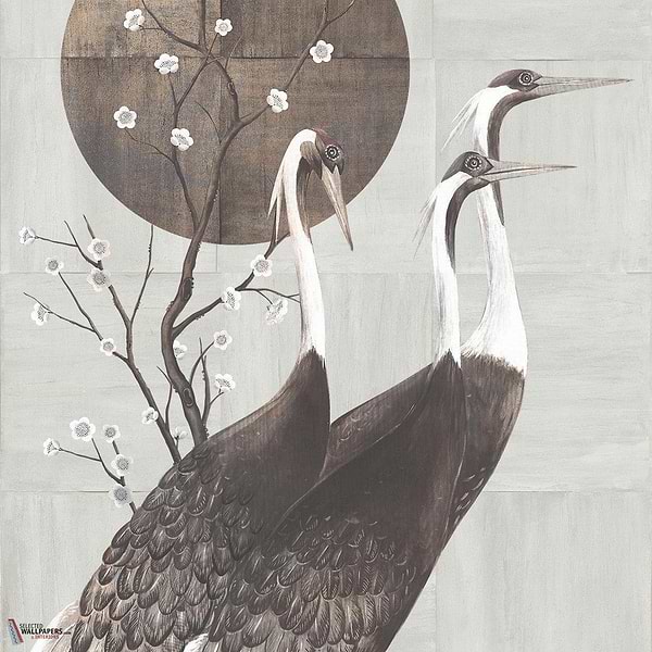 Tsuro behang-Masureel-Silver-Paneel A-260 cm-Selected Wallpapers-Interiors