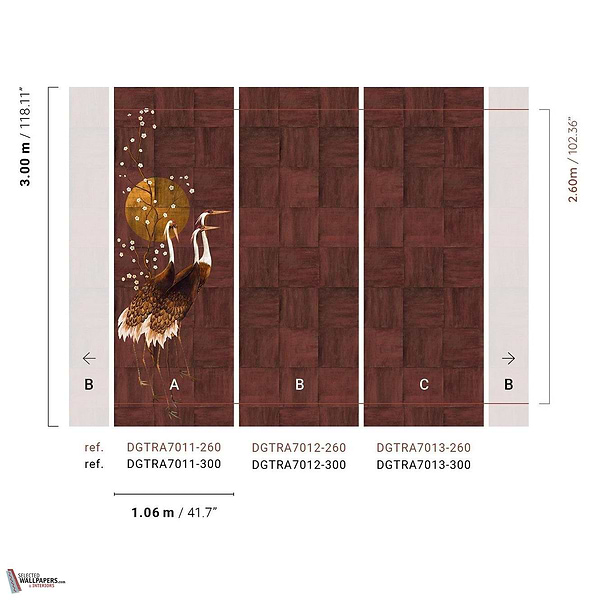 Tsuro behang-Masureel-Selected Wallpapers-Interiors