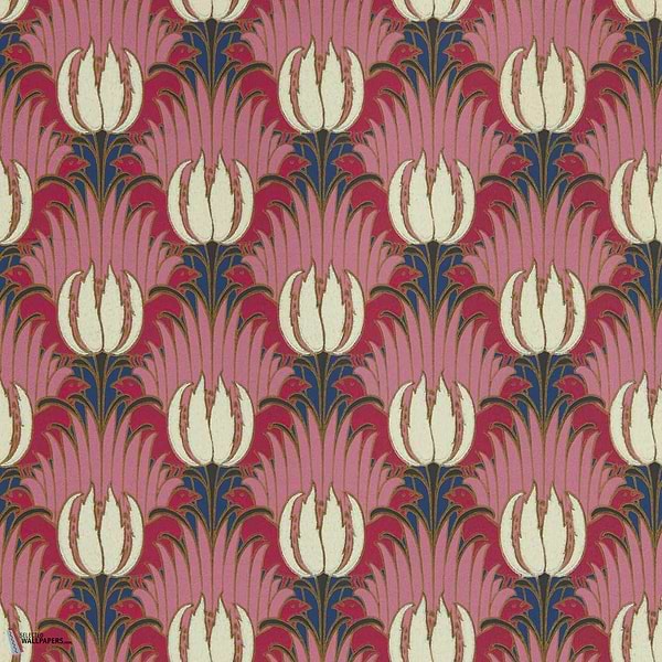 Tulip and Bird-behang-tapete-wallpaper-Morris & Co-Amaranth & Blush-Rol-Selected-Wallpapers-Interiors