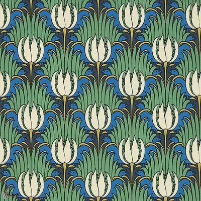 Tulip and Bird-behang-tapete-wallpaper-Morris & Co-Goblin Green & Raven-Rol-Selected-Wallpapers-Interiors