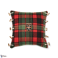 Tyrolean Plaid Kussen-Mind the Gap-Kissen-Cushion-Green/Red-50 x 50 cm-Selected Interiors