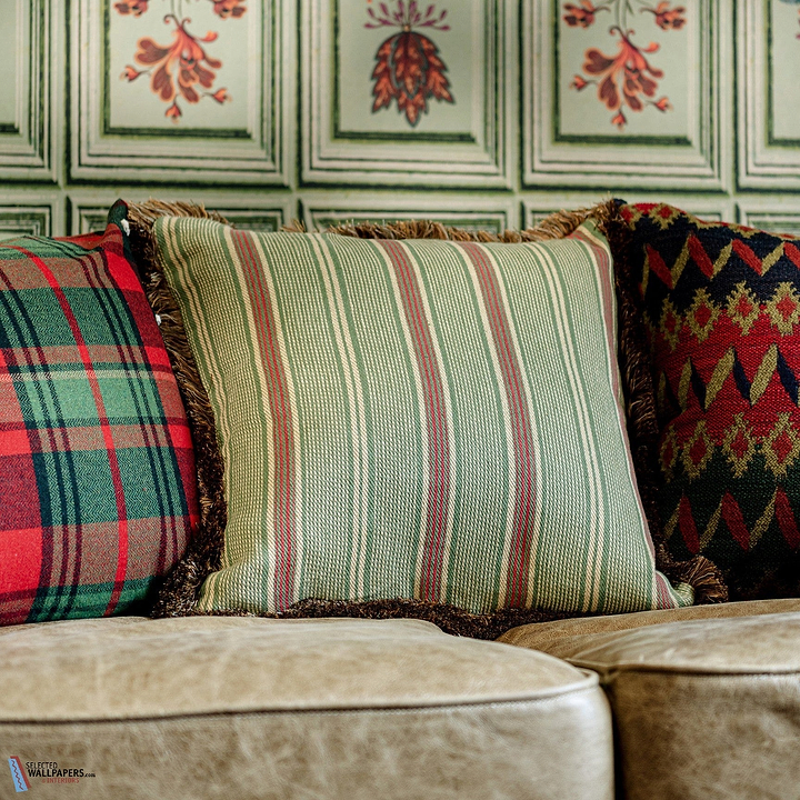 Tyrolean Stripes Kussen-Mind the Gap-Kissen-Cushion-Green/Red-50 x 50 cm-Selected Interiors