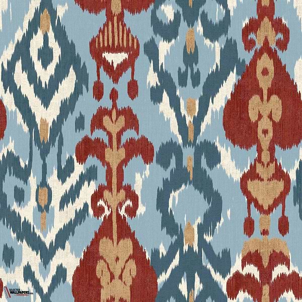 Uzbek behang-Coordonne-Blue-Non Woven-Rol-Selected Wallpapers-Interiors