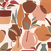 Vallauris-Behang-Tapete-Casamance-Grenat/Orange Brulee-Rol-76210712-Selected Wallpapers