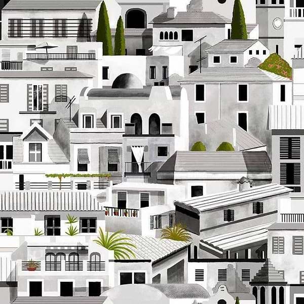 Valldemossa wallpaper in Night van Coordonne