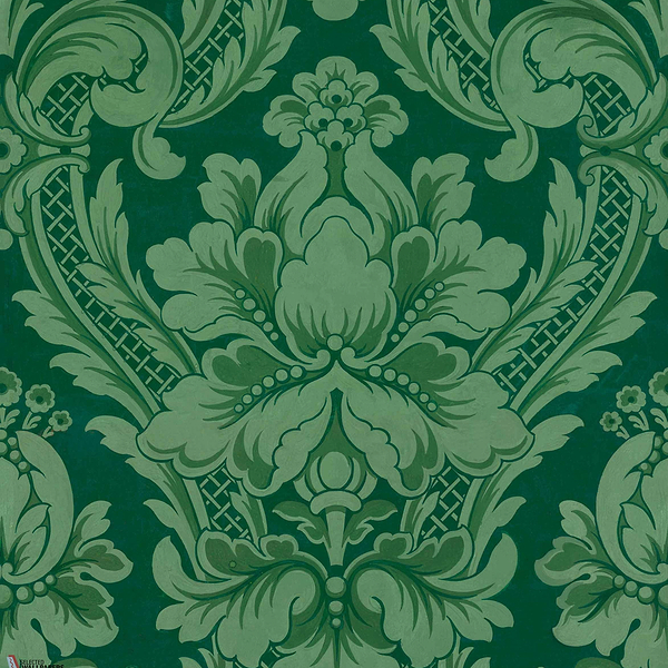 Venetian Damask behang-Coordonné-Emerald-Non Woven-Rol-Selected Wallpapers-Interiors