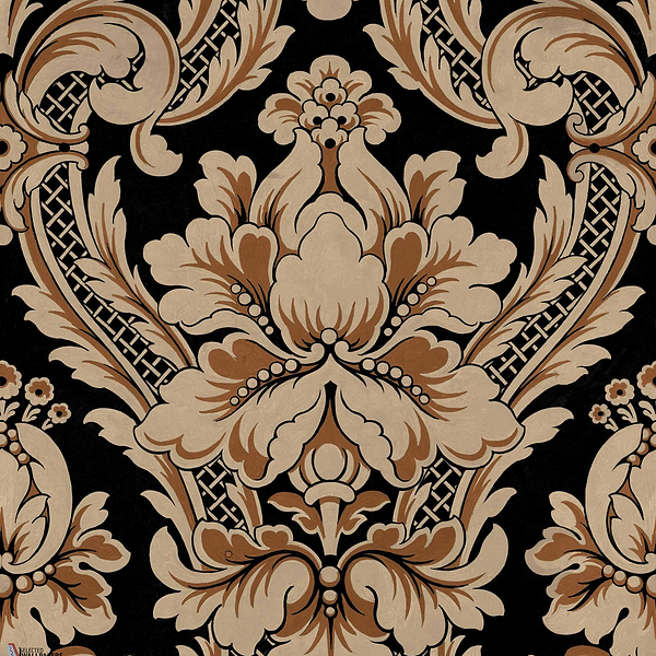 Venetian Damask behang-Coordonné-Onyx-Non Woven-Rol-Selected Wallpapers-Interiors