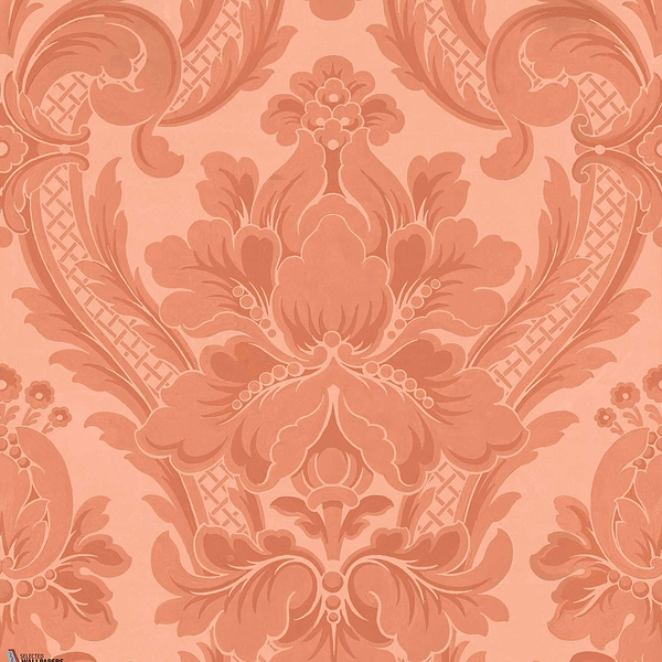 Venetian Damask behang-Coordonné-Peach-Non Woven-Rol-Selected Wallpapers-Interiors