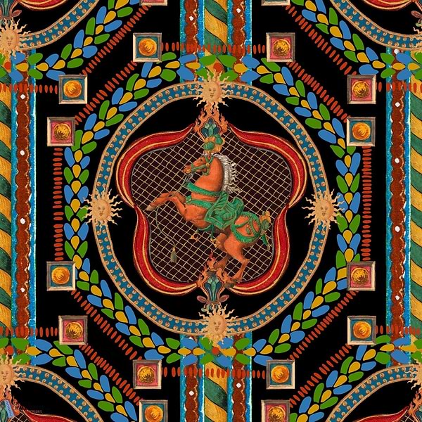 Venetian Ornament-behang-Tapete-Mind the Gap-Anthracite-Rol-WP20767-Selected Wallpapers