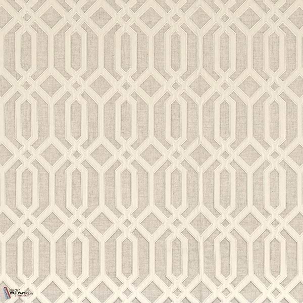 Vibrations stof-Casamance-Écru-Meter (M1)-Selected Wallpapers-Interiors