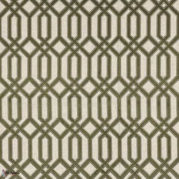 Vibrations stof-Casamance-Vert-Meter (M1)-Selected Wallpapers-Interiors
