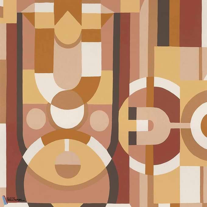 Vitrail-Casamance-wallpaper-behang-Tapete-wallpaper-Vanille/Terracotta-Rol-Selected Wallpapers