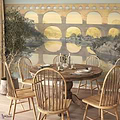 Vue sur le pont behang-Les Dominotiers-01-Non Woven 70 cm-M2-Selected Wallpapers-Interiors