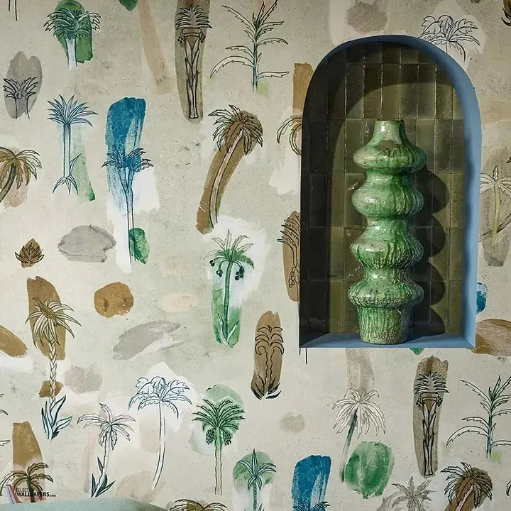 Wahiba behang-Pierre Frey-Selected Wallpapers-Interiors