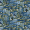 Water Garden behang-Les Dominotiers-Blue-Non Woven 70 cm-M2-Selected Wallpapers-Interiors