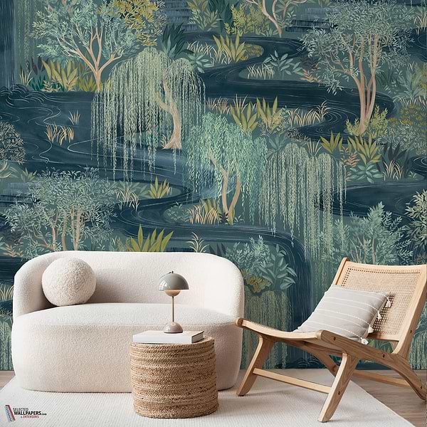 Water Garden behang-Les Dominotiers-Selected Wallpapers-Interiors