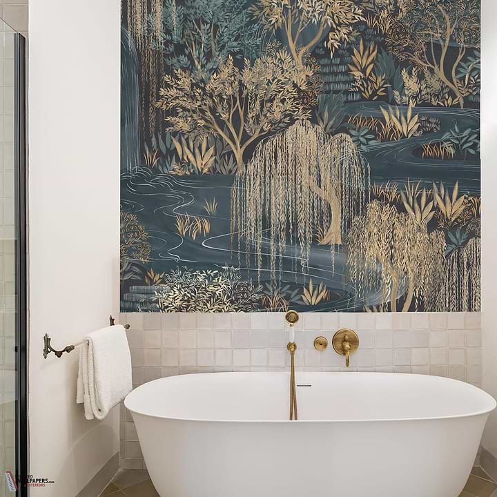 Water Garden behang-Les Dominotiers-Selected Wallpapers-Interiors
