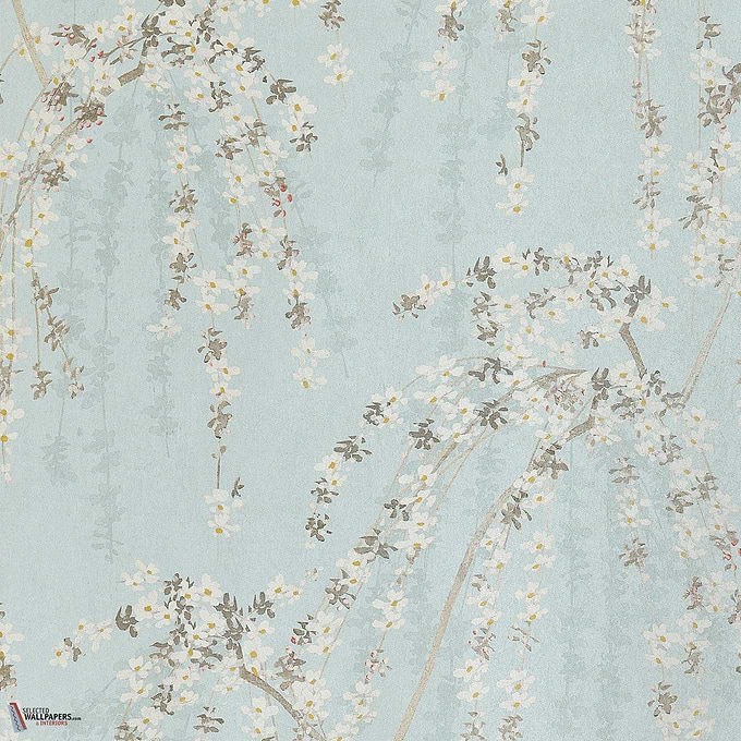 Weeping Blossom behang-Thibaut-Blue-Rol-Selected Wallpapers-Interiors