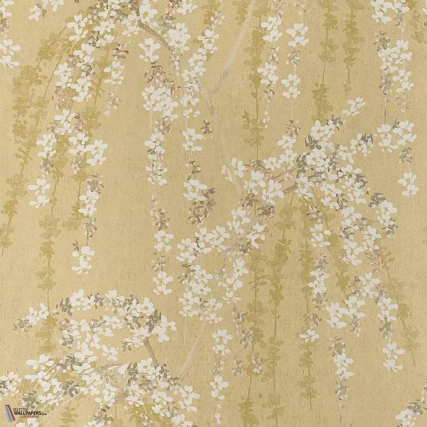 Weeping Blossom behang-Thibaut-Gold-Rol-Selected Wallpapers-Interiors