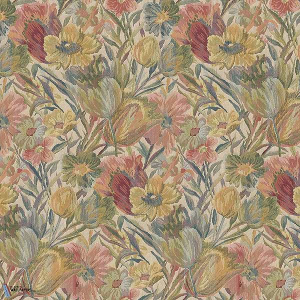 Weft Garden-Tecnografica-wallpaper-behang-Tapete-wallpaper-Red-Fabric Vinyl-Selected Wallpapers