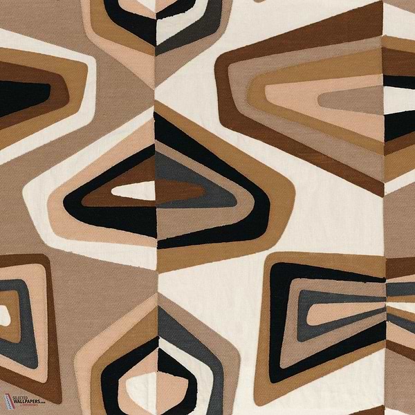 West Dream stof-Casamance-Praline noir-Meter (M1)-Selected Wallpapers-Interiors