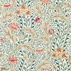 Wild Tulip & Vine behang-Morris & Co-Coral/Teal-Rol-Selected Wallpapers-Interiors