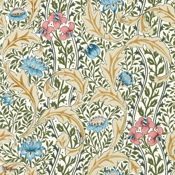 Wild Tulip & Vine behang-Morris & Co-Multi-Rol-Selected Wallpapers-Interiors