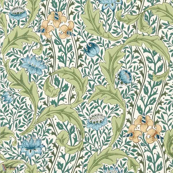 Wild Tulip & Vine behang-Morris & Co-Nettle/Woad-Rol-Selected Wallpapers-Interiors