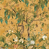 Wild Wisteria Mural-Thibaut-Ochre-Set-Selected-Wallpapers-Interiors