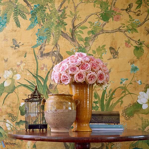 Wild Wisteria Mural-Thibaut-Selected-Wallpapers-Interiors