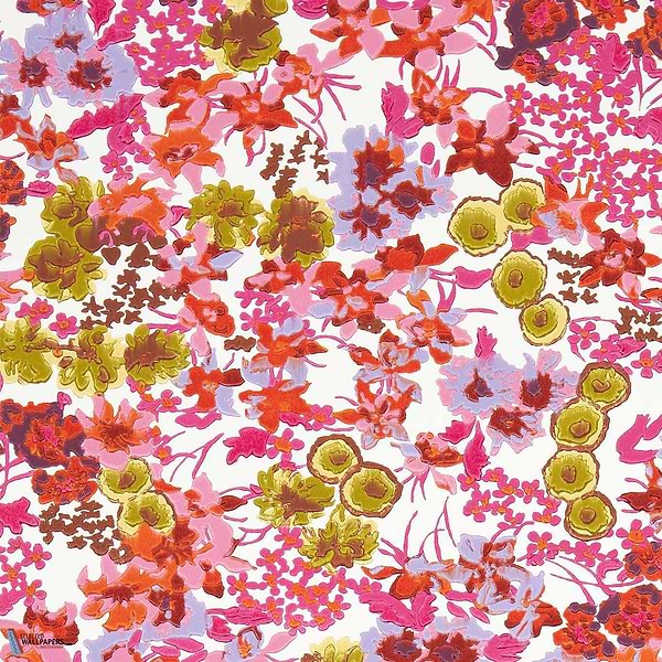 Wildflower Meadow-Wallpaper-Harlequin-Carnelian/Spinel/Pearl-Roll-113051-Selected Wallpapers