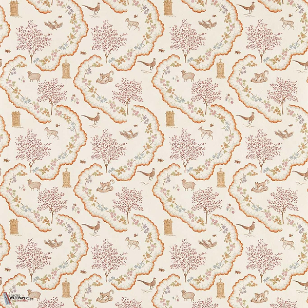 Wildflower meadow behang-Sanderson-Maple-Rol-Selected Wallpapers-Interiors