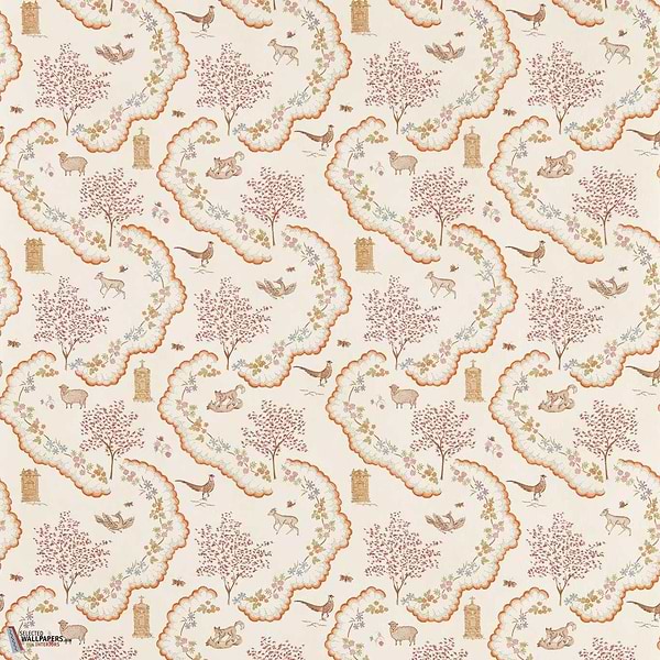 Wildflower meadow behang-Sanderson-Maple-Rol-Selected Wallpapers-Interiors
