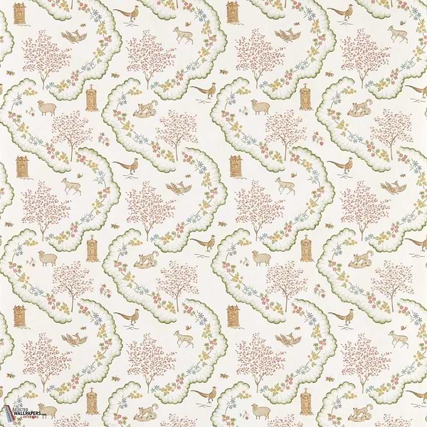 Wildflower meadow behang-Sanderson-Pearl-Rol-Selected Wallpapers-Interiors